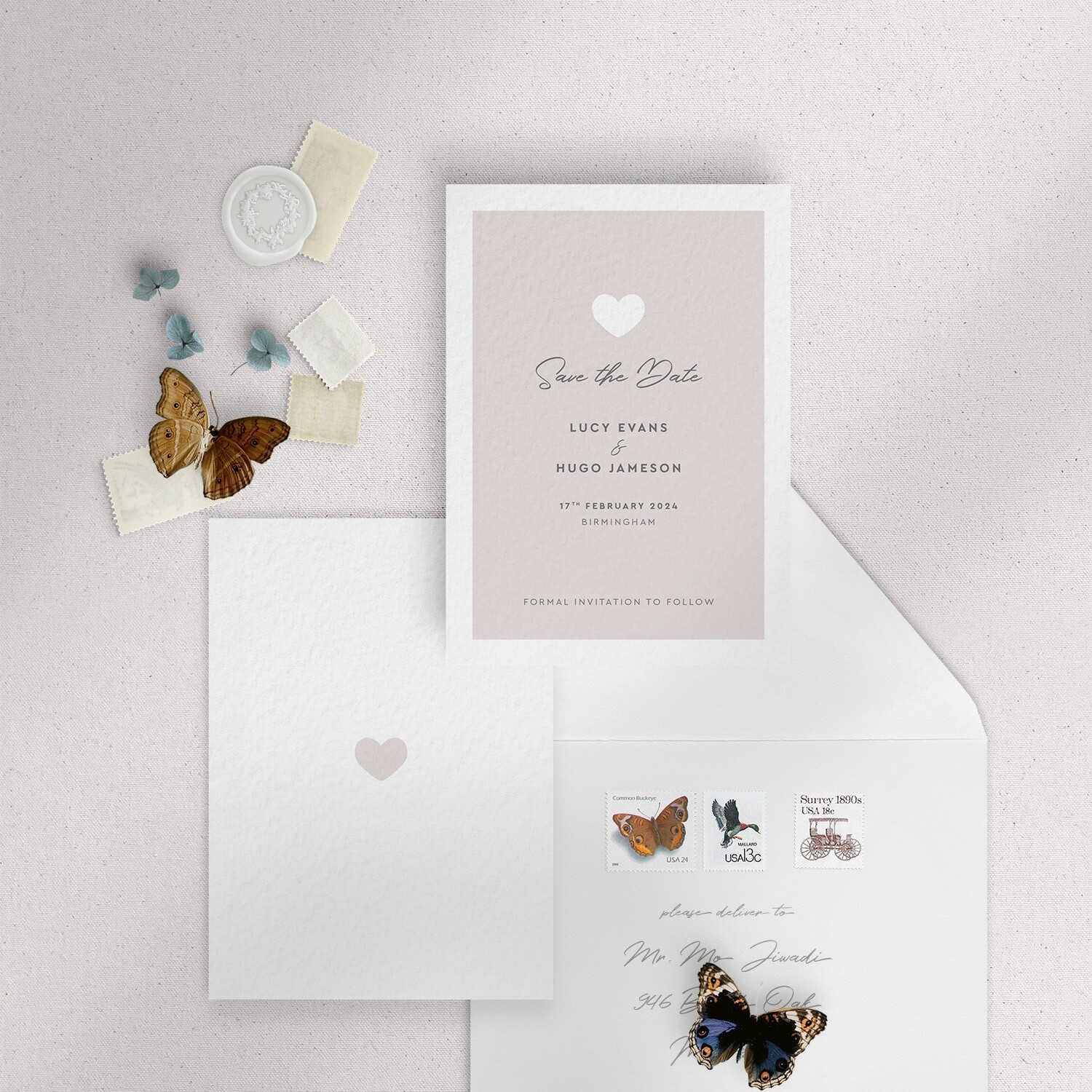 Modern Romance - Putty - Small Save Date