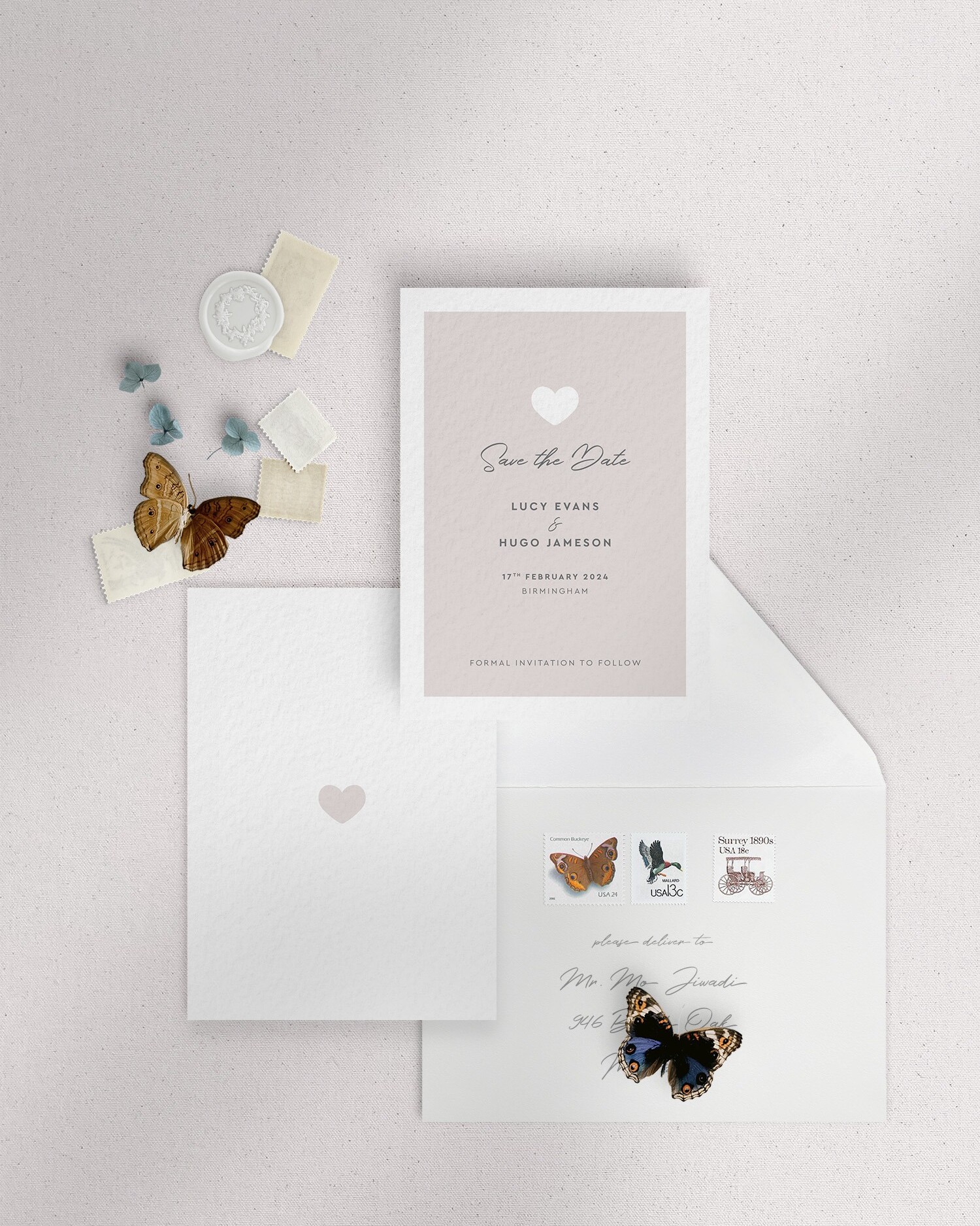 Modern Romance - Putty - Small Save Date