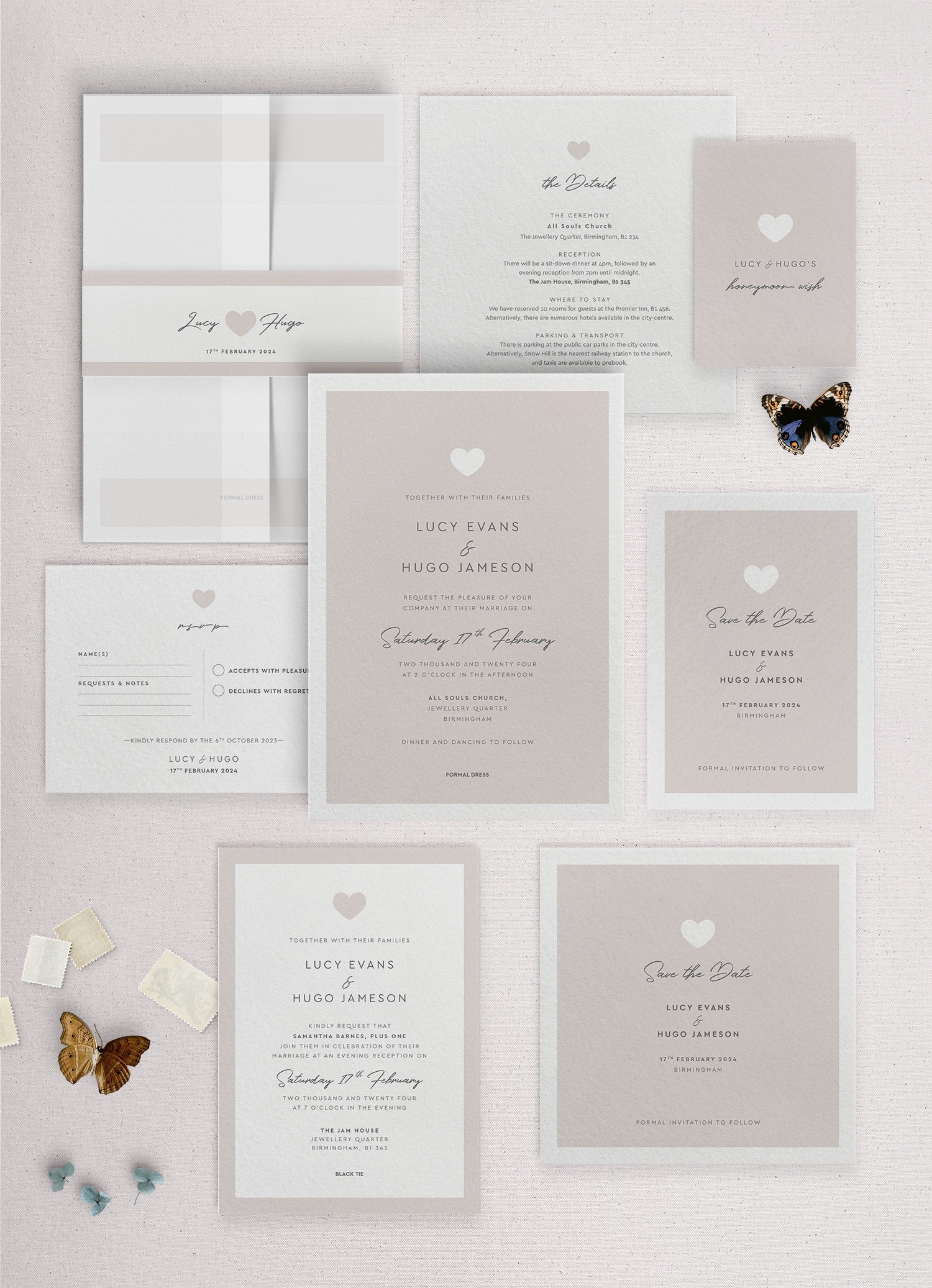 Modern Romance - Putty - Wedding Collection