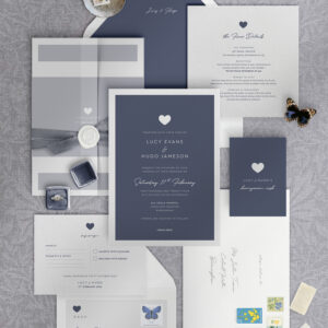Modern Romance - Smart Blue - Wedding Invitation Suite