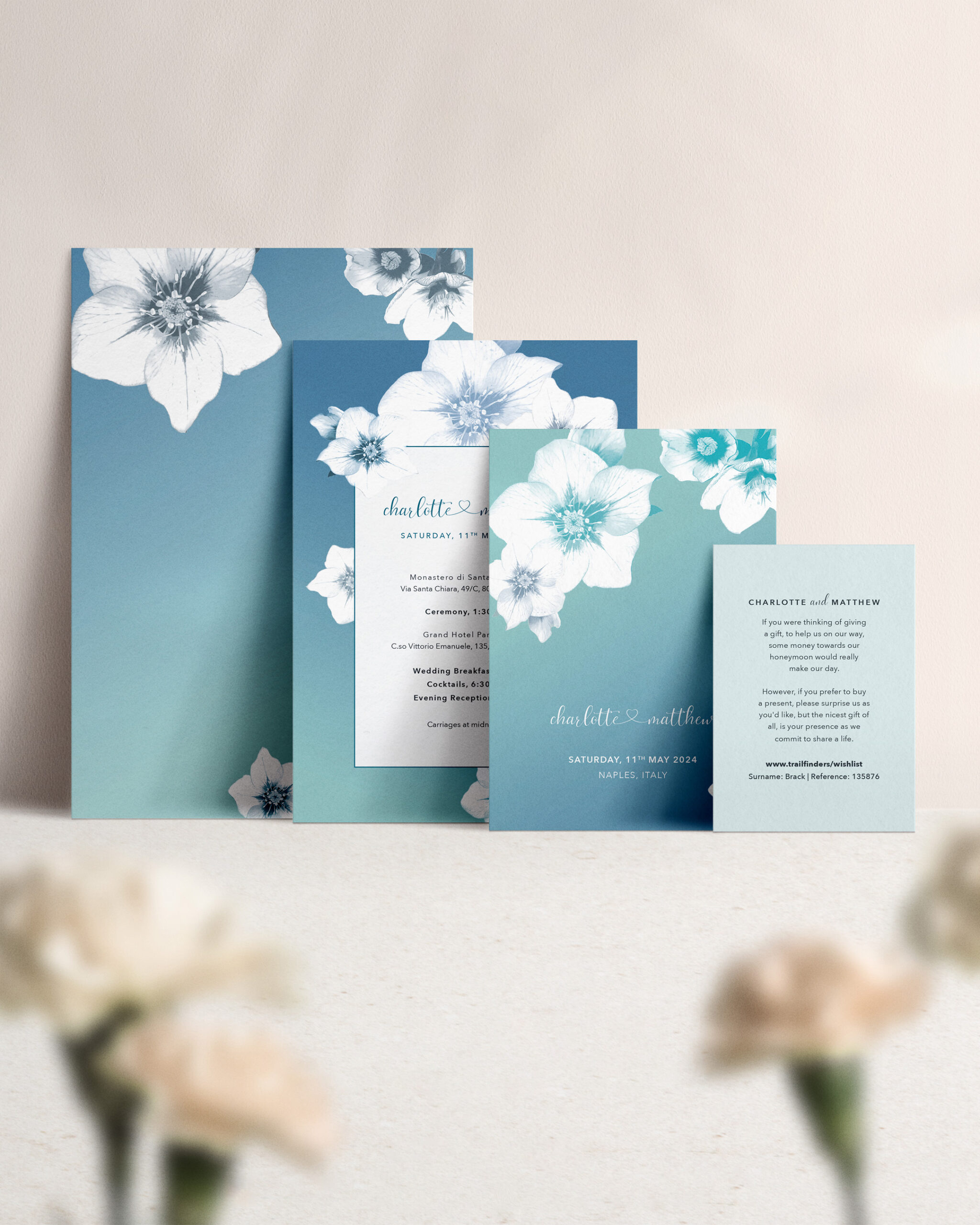 Napoli in Midnight Med - Wedding Invitation Suite