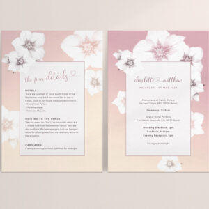 Napoli in Gelato - Wedding Information Card - Order of Events Reverse
