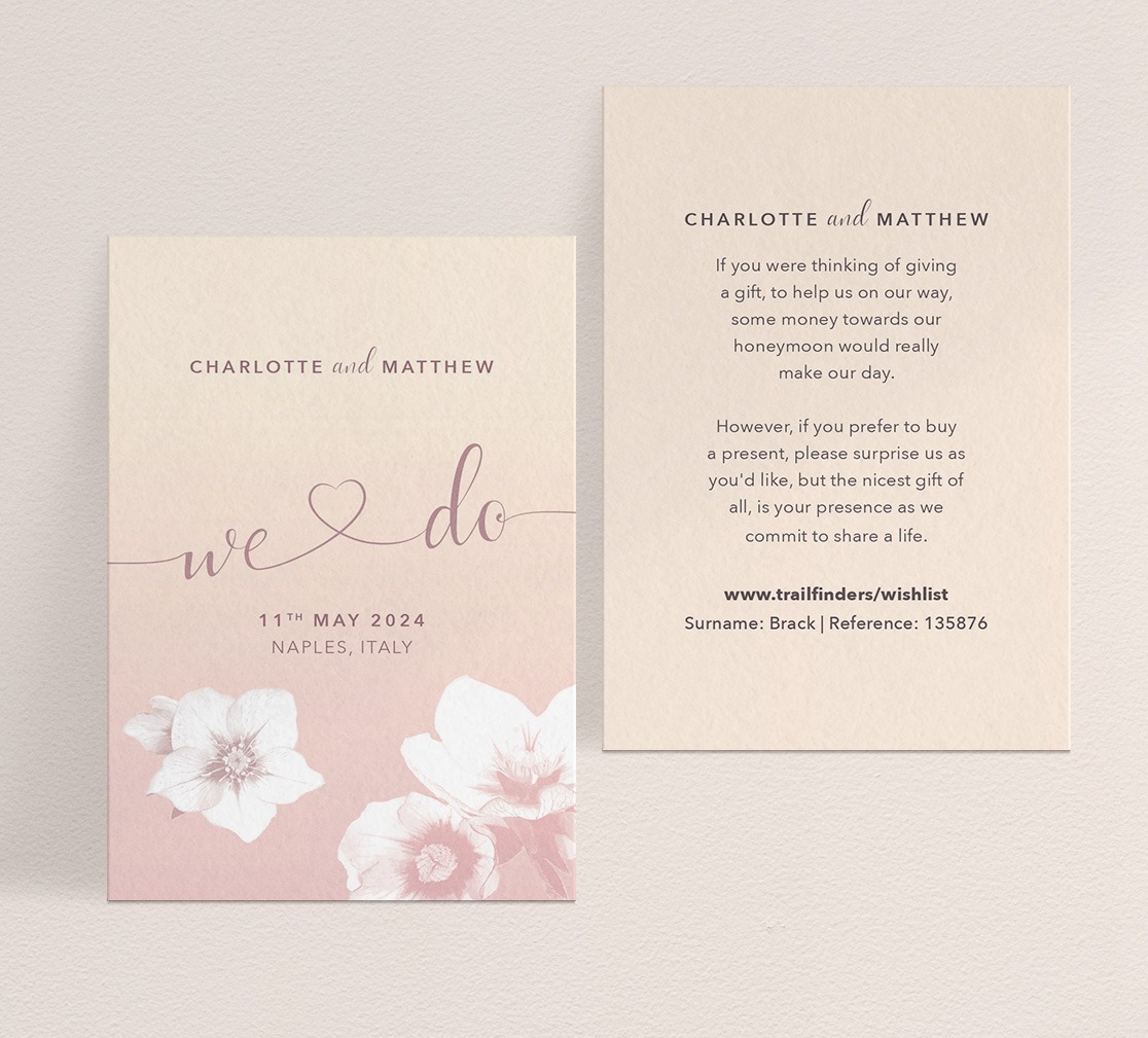Napoli in Gelato - Wedding Honeymoon Gift Wish Card