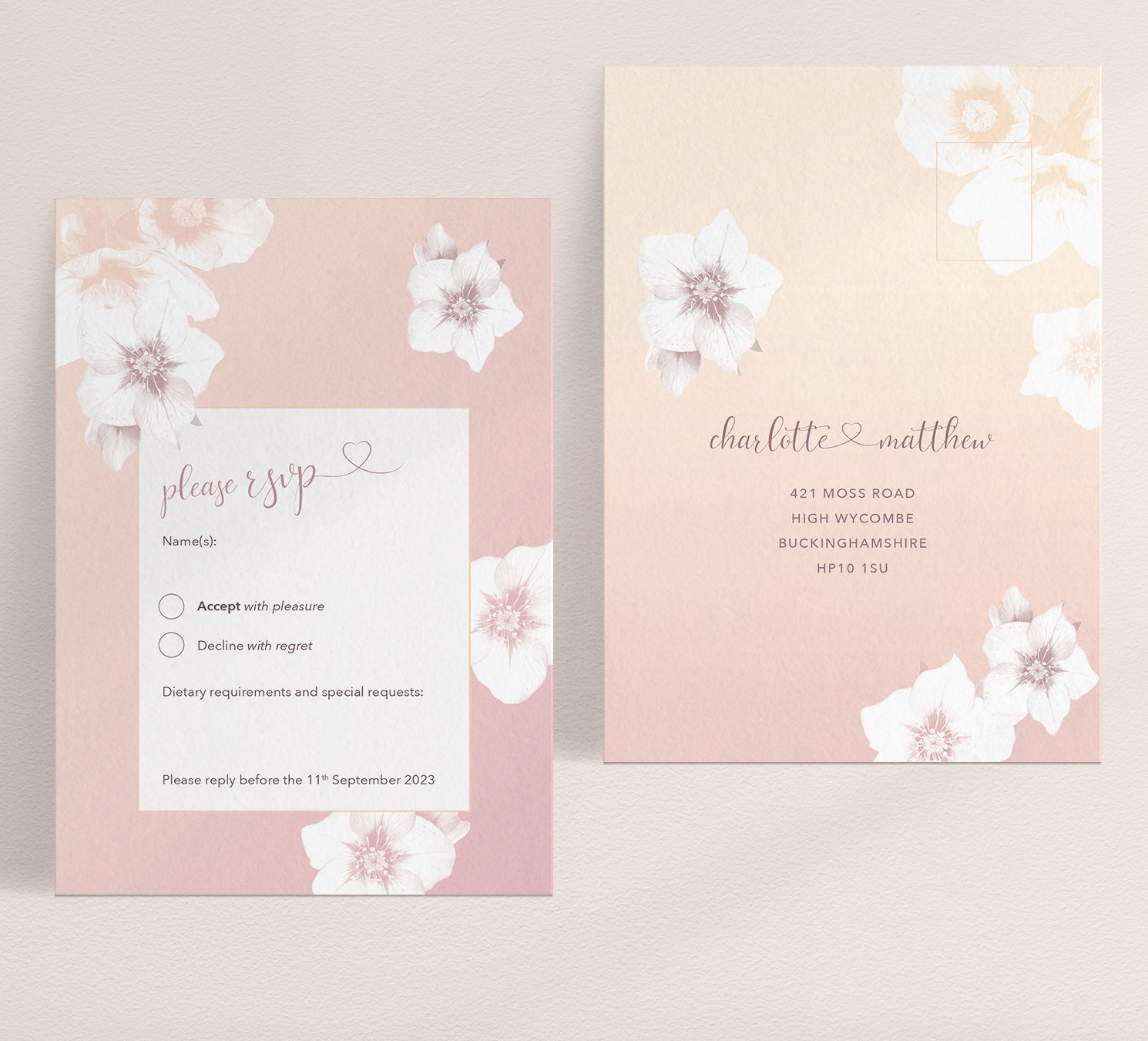 Napoli in Gelato - Wedding RSVP Card - Postcard
