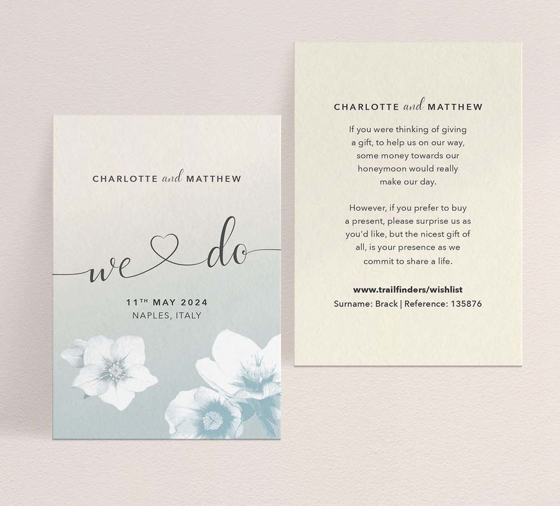 Napoli in Morning Mist - Small Wedding Honeymoon Wish Card