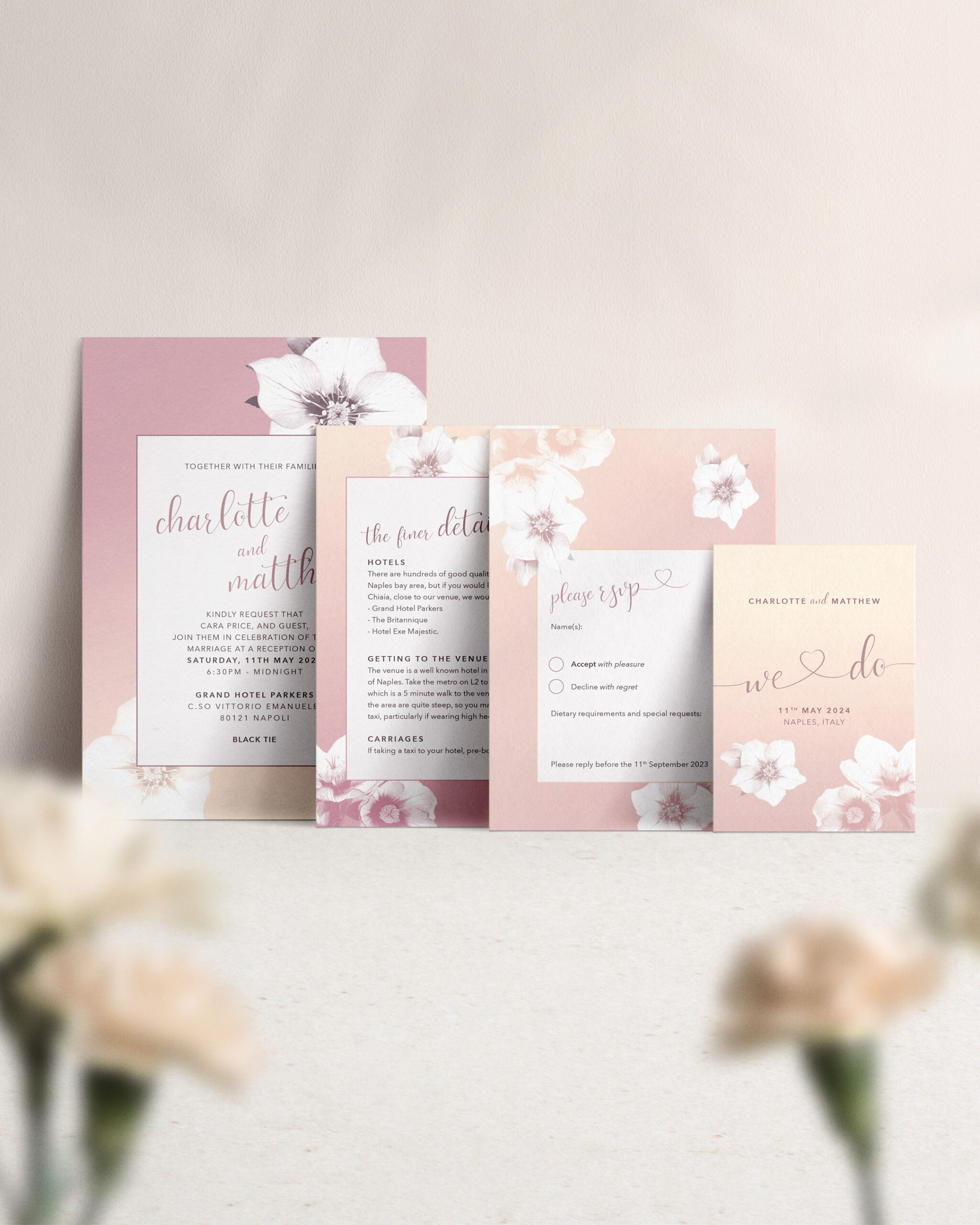 Napoli ion Gelato - Wedding Reception Invitation Suite