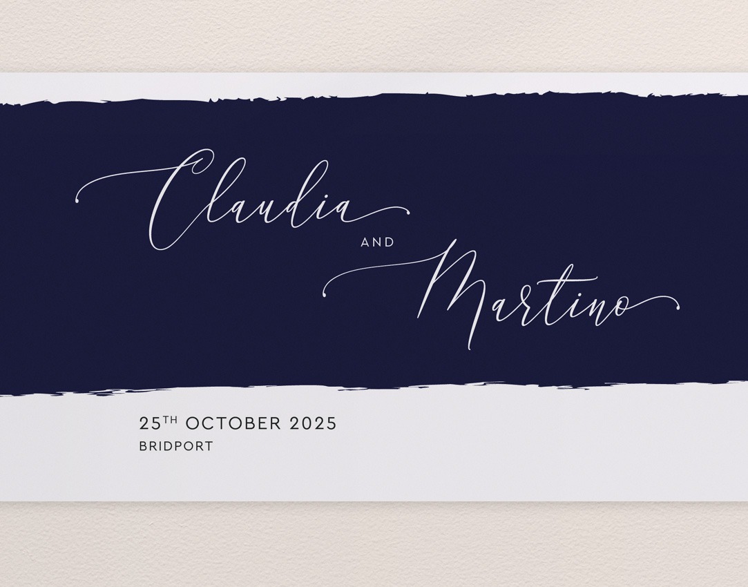 Simplicity Stripe in Midnight - Bellyband Card Wrap