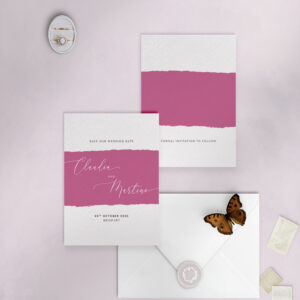 Simplicity - Raspberry - Save the Date - A6