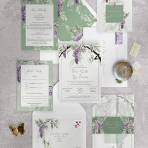 Wisteria Falls - Garden Green - Reception Invitation Suite