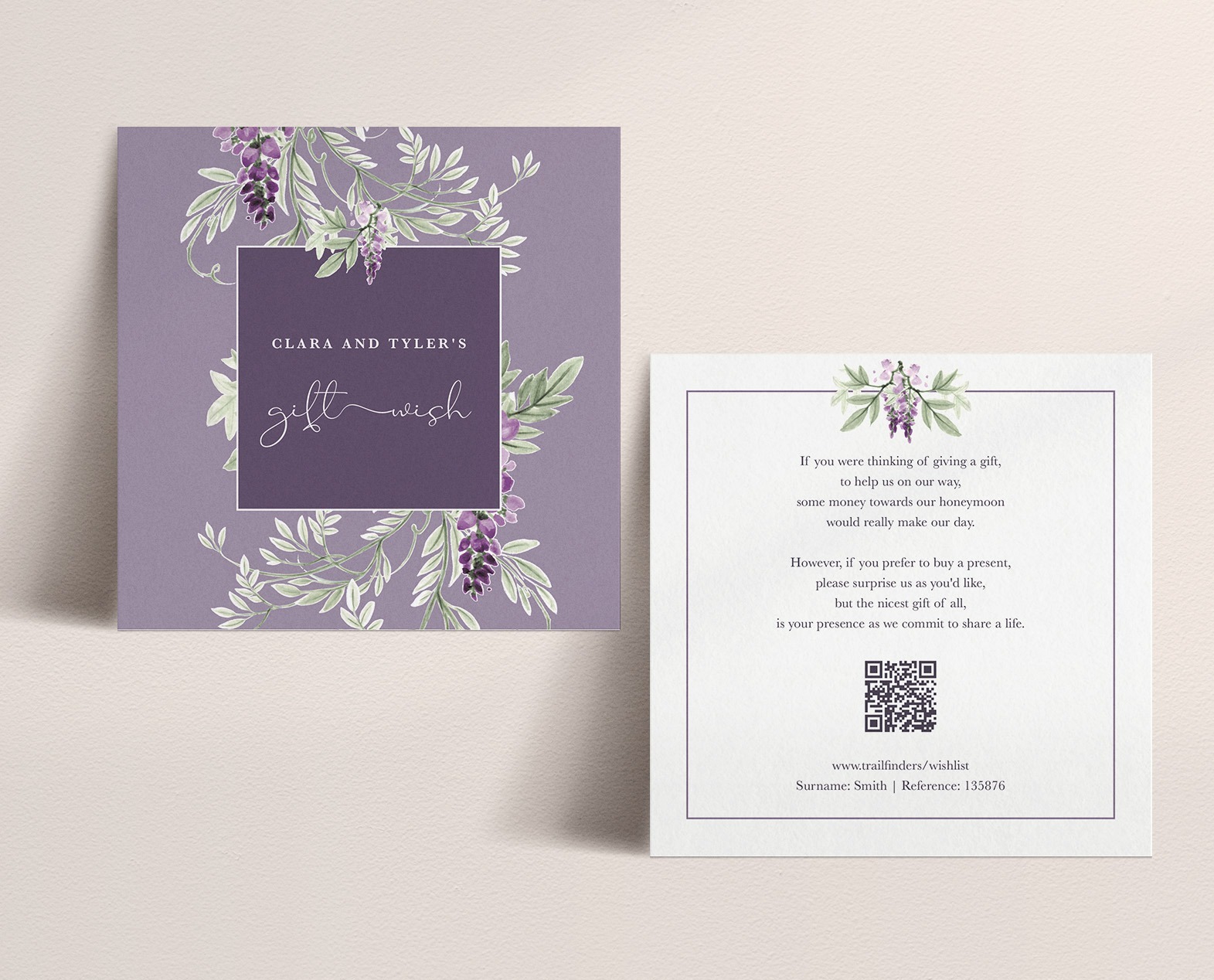 Wisteria Falls Gift Wish in Lilac-Plum - Lilac Front