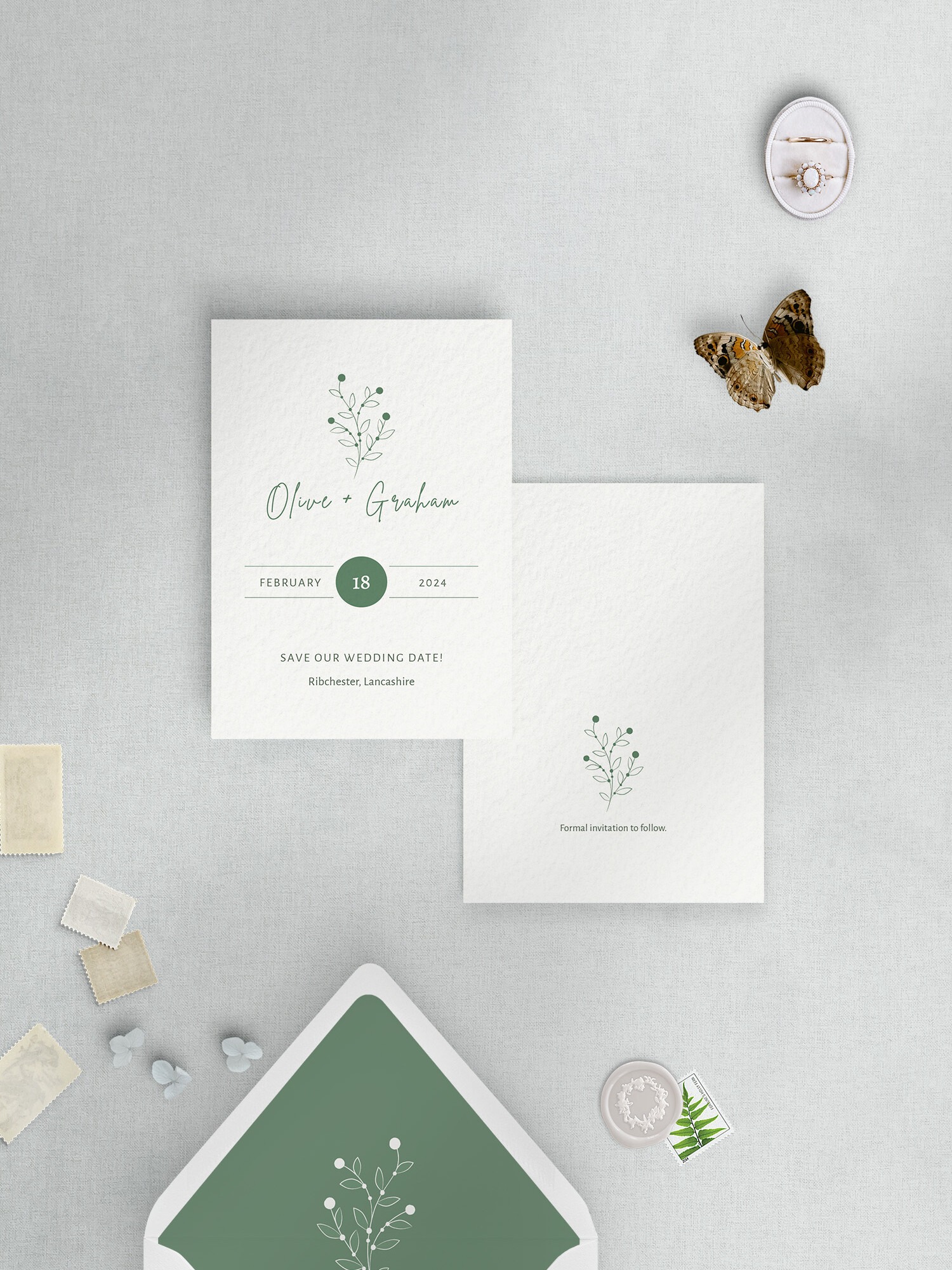 Berry Bloom in Spring - Save the Date Card - A6