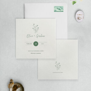Berry Bloom in Spring - Save the Date Card - SQ