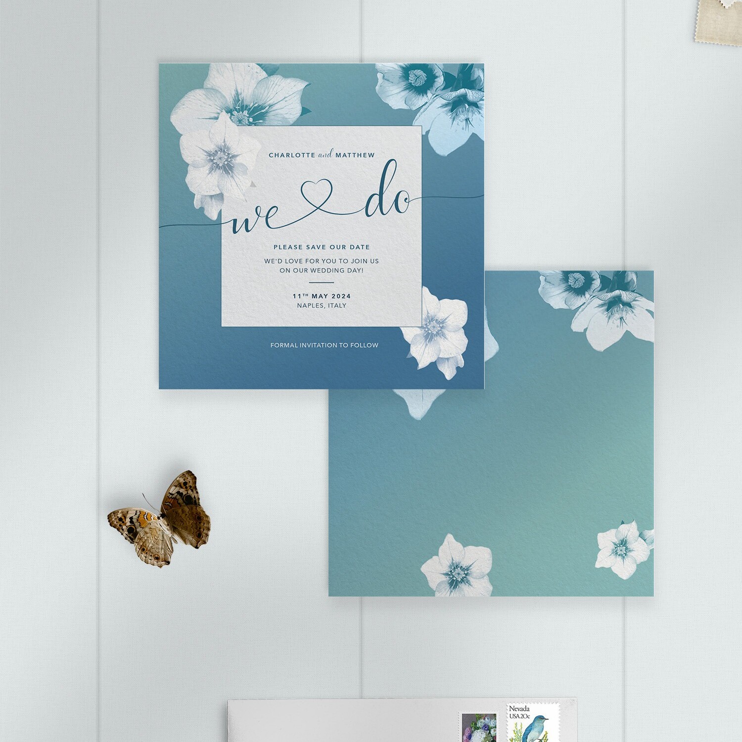 Napoli - Midnight Med - Save the Date Card - Square
