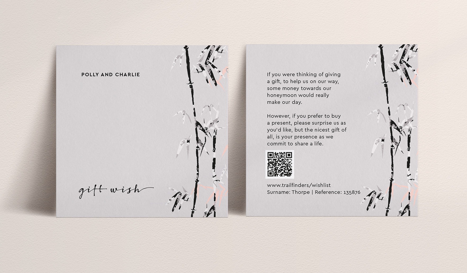 Bamboo in Meditative - Gift Wish Card - Fawn
