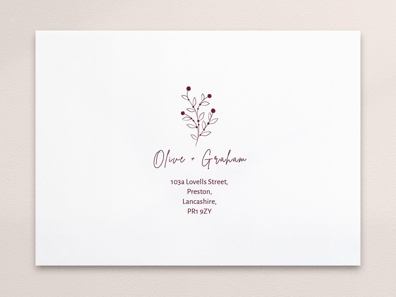 Berry Bloom Envelope in Autumn