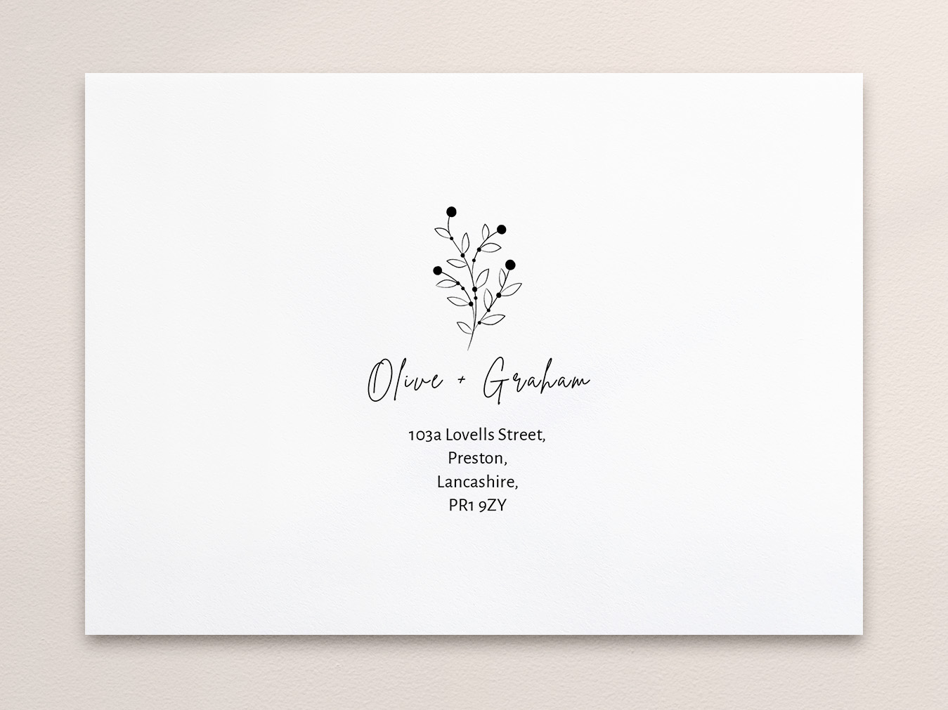 Berry Bloom Envelope in Winter