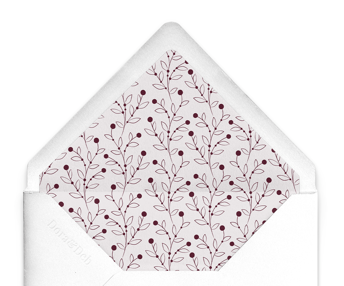 Berry Bloom Autumn Envelope Liner