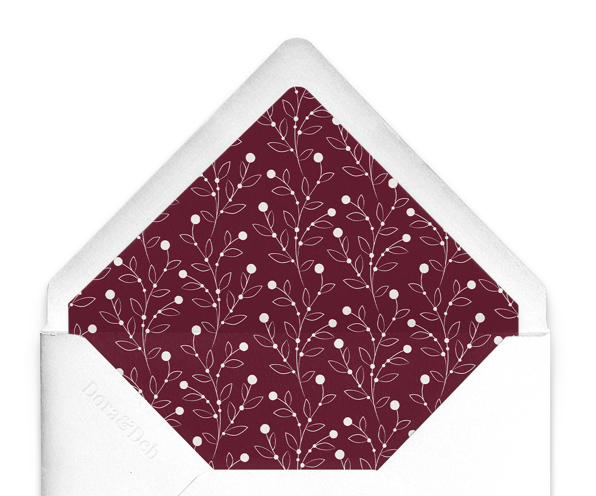 Berry Bloom Autumn Envelope Liner in Burgundy