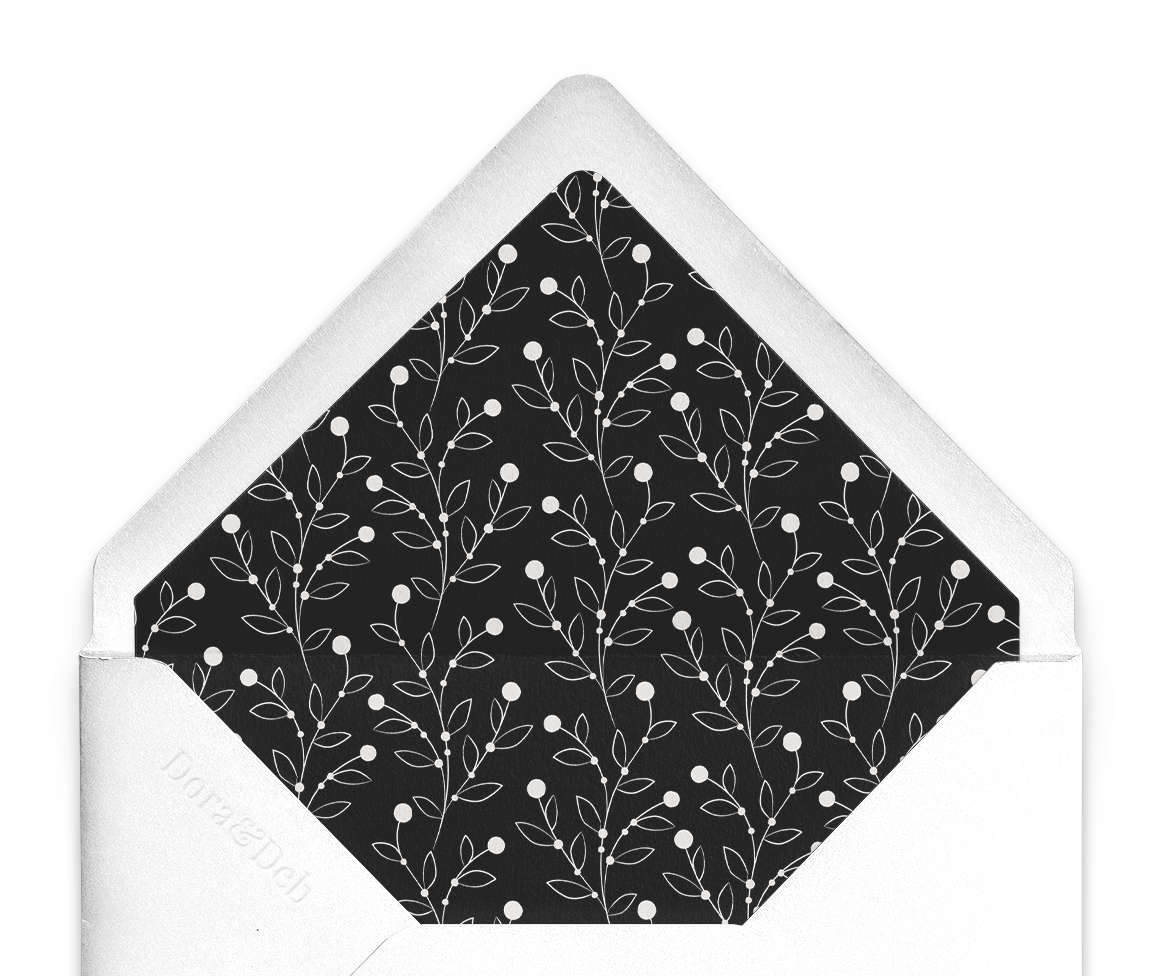 Berry Bloom Winter Envelope Liner in Black