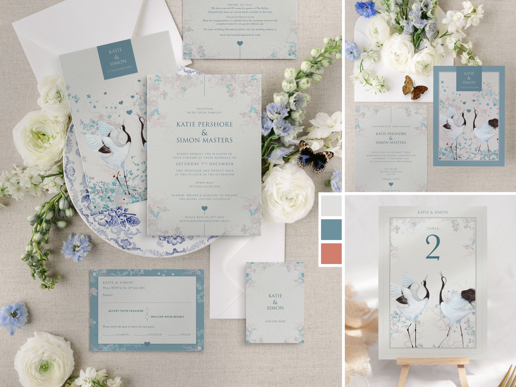 Courtship Dance Wedding Stationery Collection