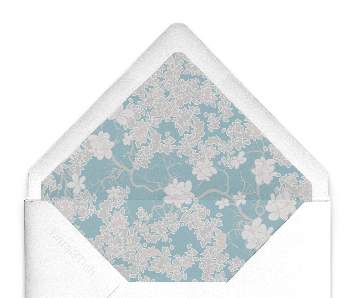Blossom 1 in Blue - Envelope Liner - Courtship Dance