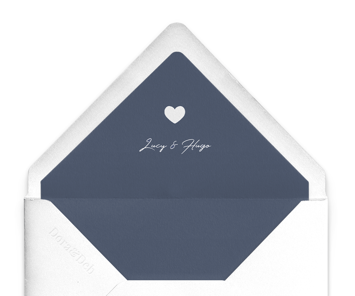 Modern Romance Envelope Liner in Blue