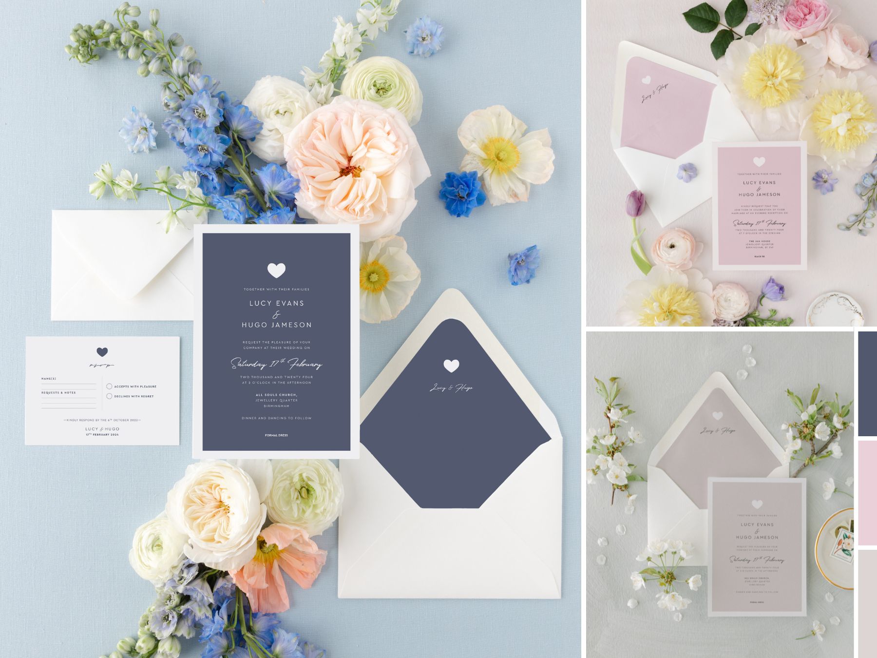 Modern Romance Wedding Stationery Collection