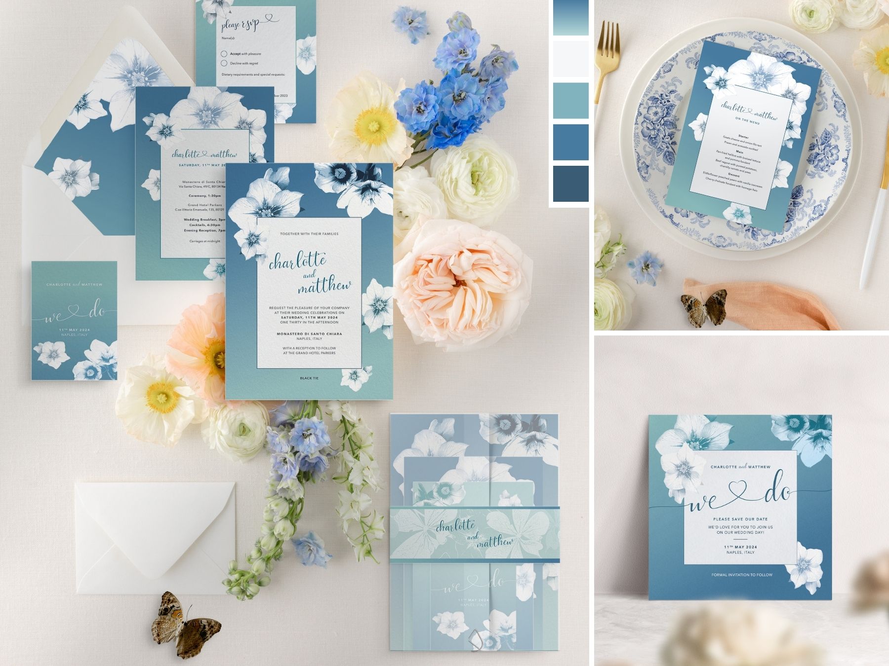 Napoli Wedding Collection in Midnight Med