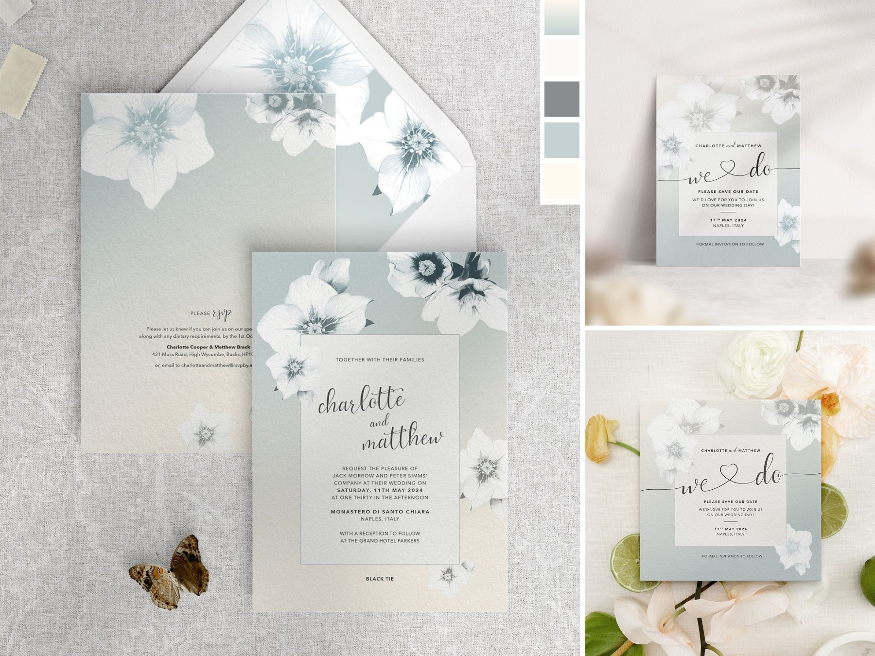 Napoli Wedding Collection in Morning Mist