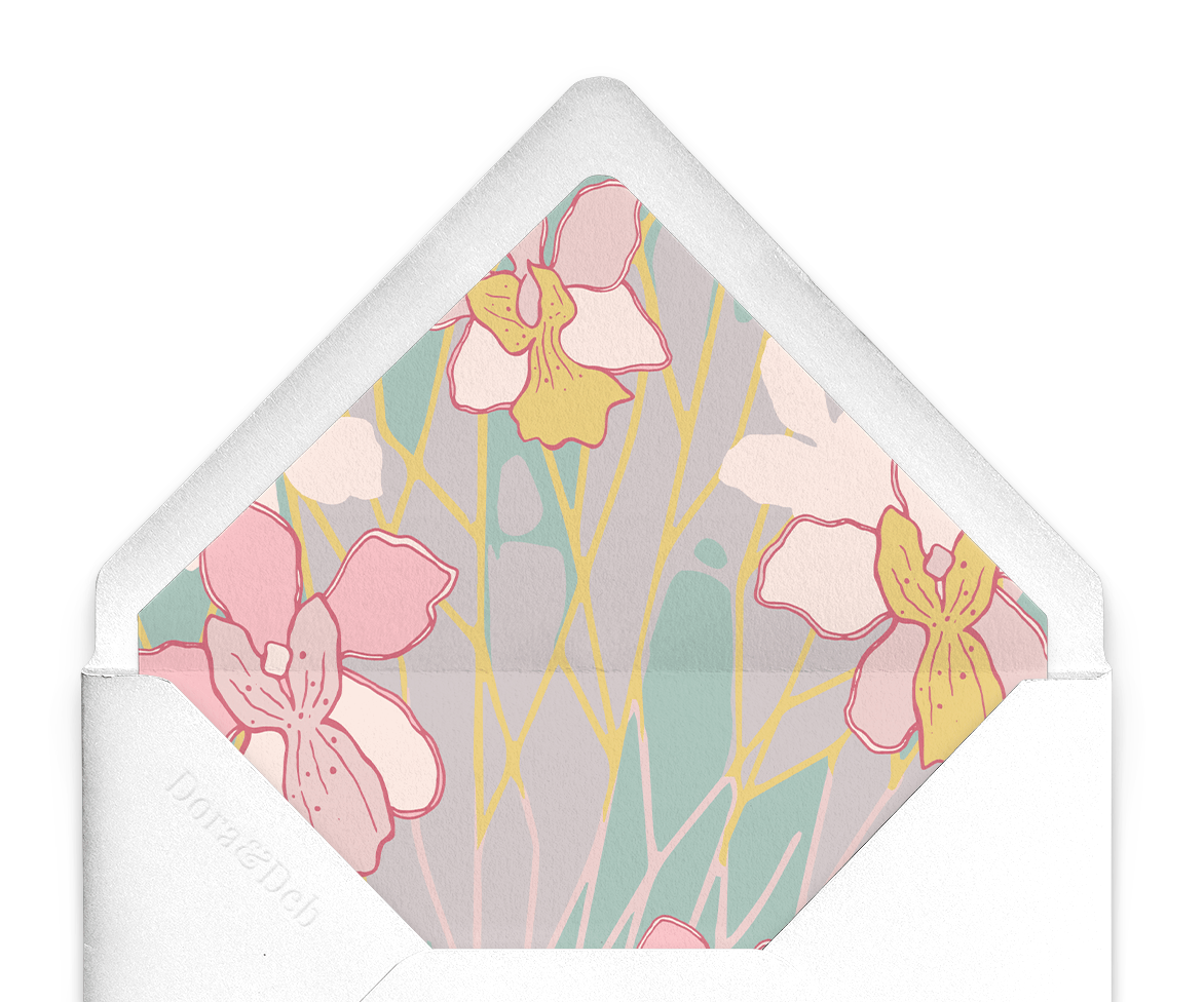 Orchid Garden Floral Envelope Liner