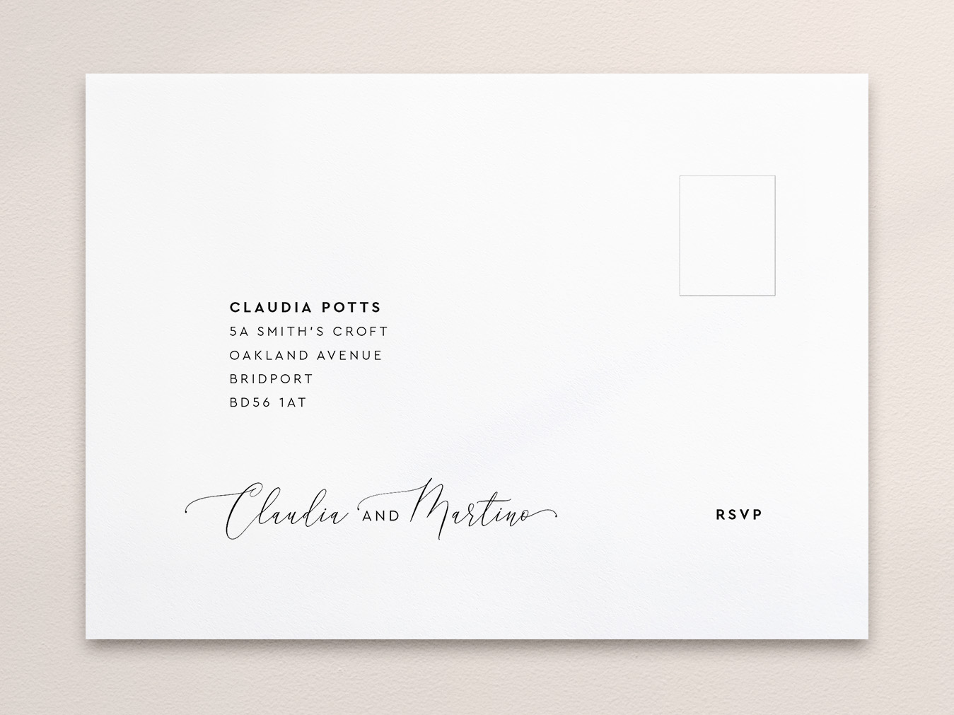 Simplicity Stripe Return Envelope - Simple