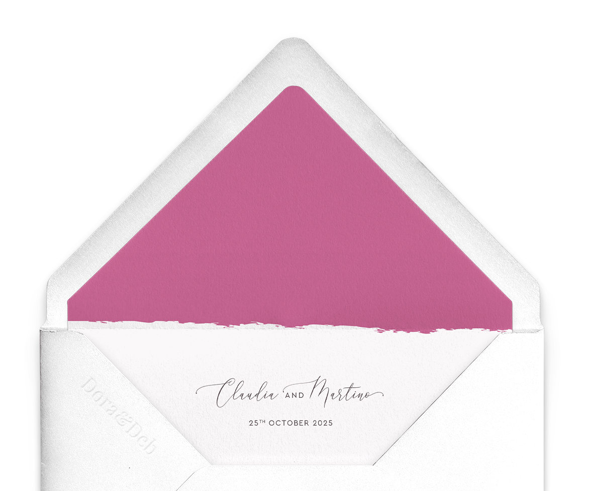 Simplicity Stripe Envelope Liner - Raspberry Pink