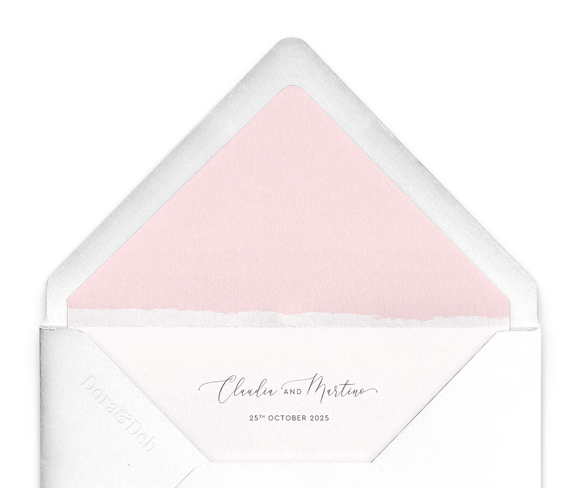 Simplicity Stripe Envelope Liner - Soft Pink