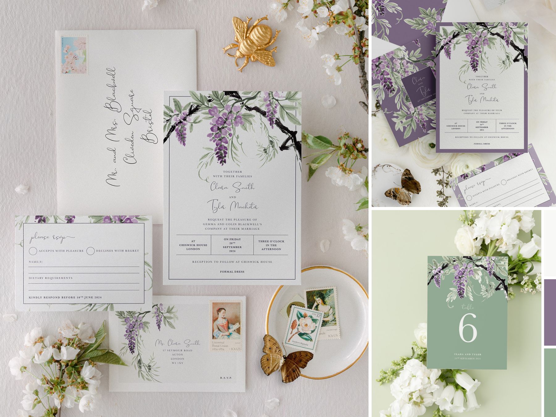 Wisteria Falls Wedding Stationery Collection