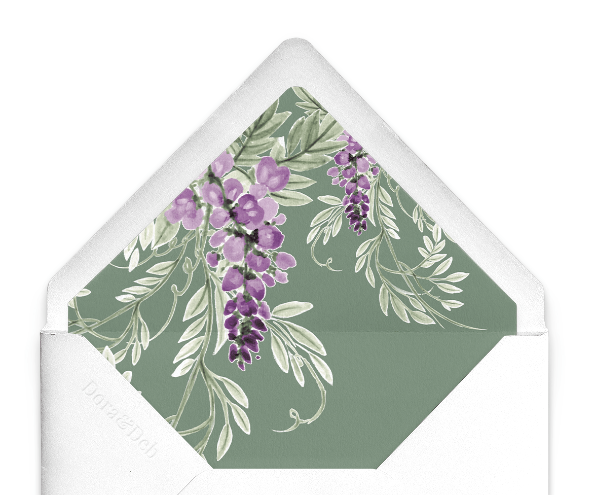 Wisteria Falls Envelope Liner in Green