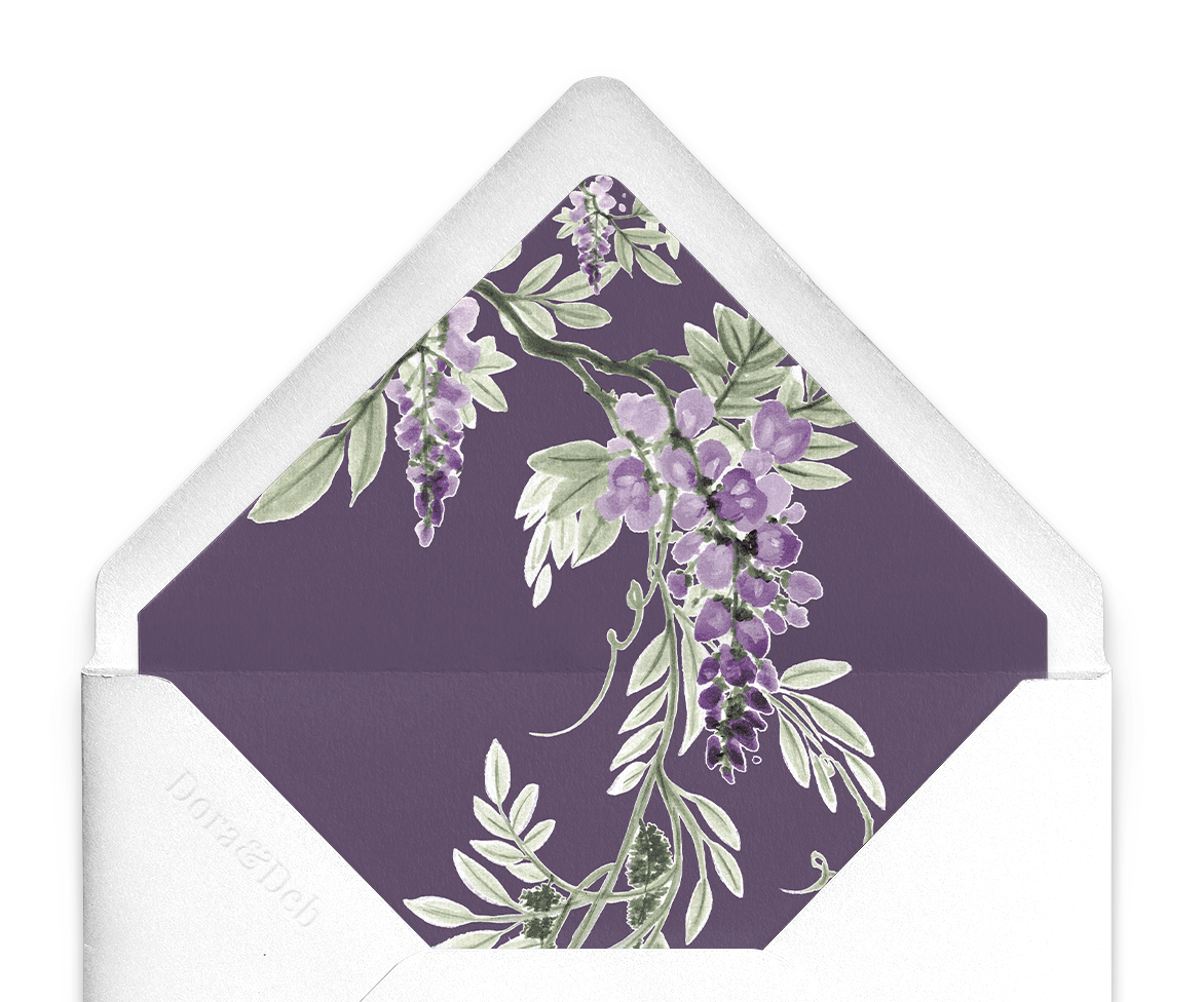 Wisteria Falls Envelope Liner in Plum