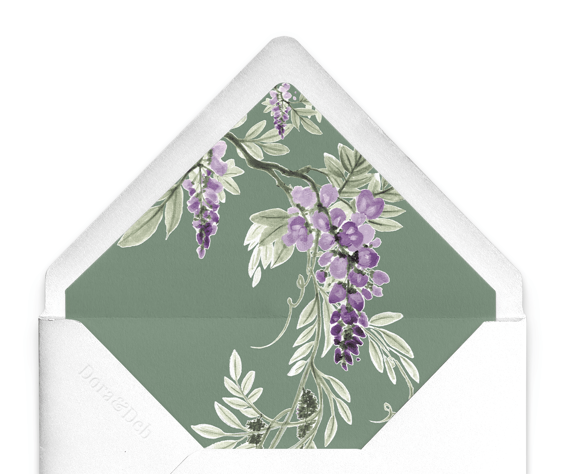 Wisteria Falls Envelope Liner in Green