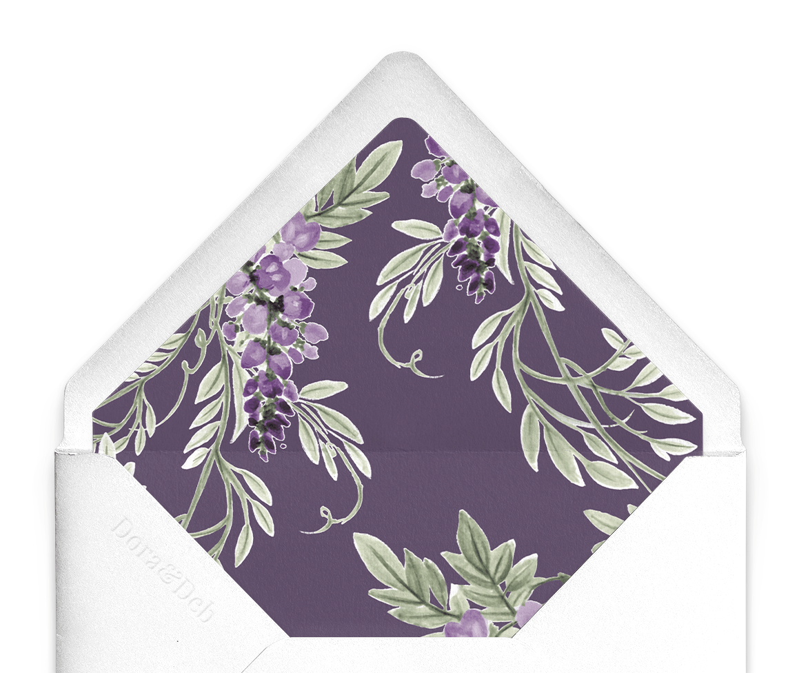 Wisteria Falls Envelope Liner in Plum