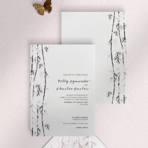 Bamboo - Meditative - Wedding Invitation - Front