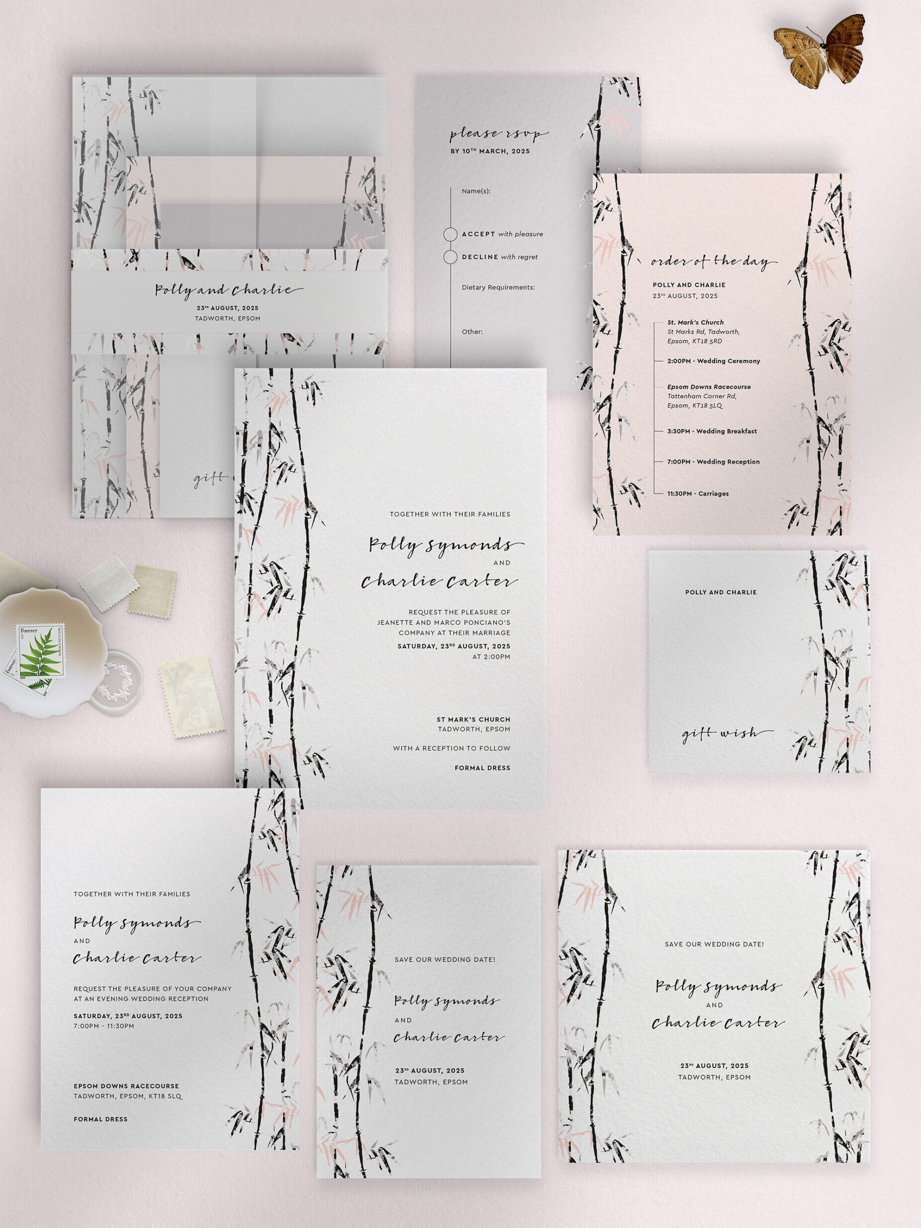 Bamboo - Meditative - Wedding Stationery Collection
