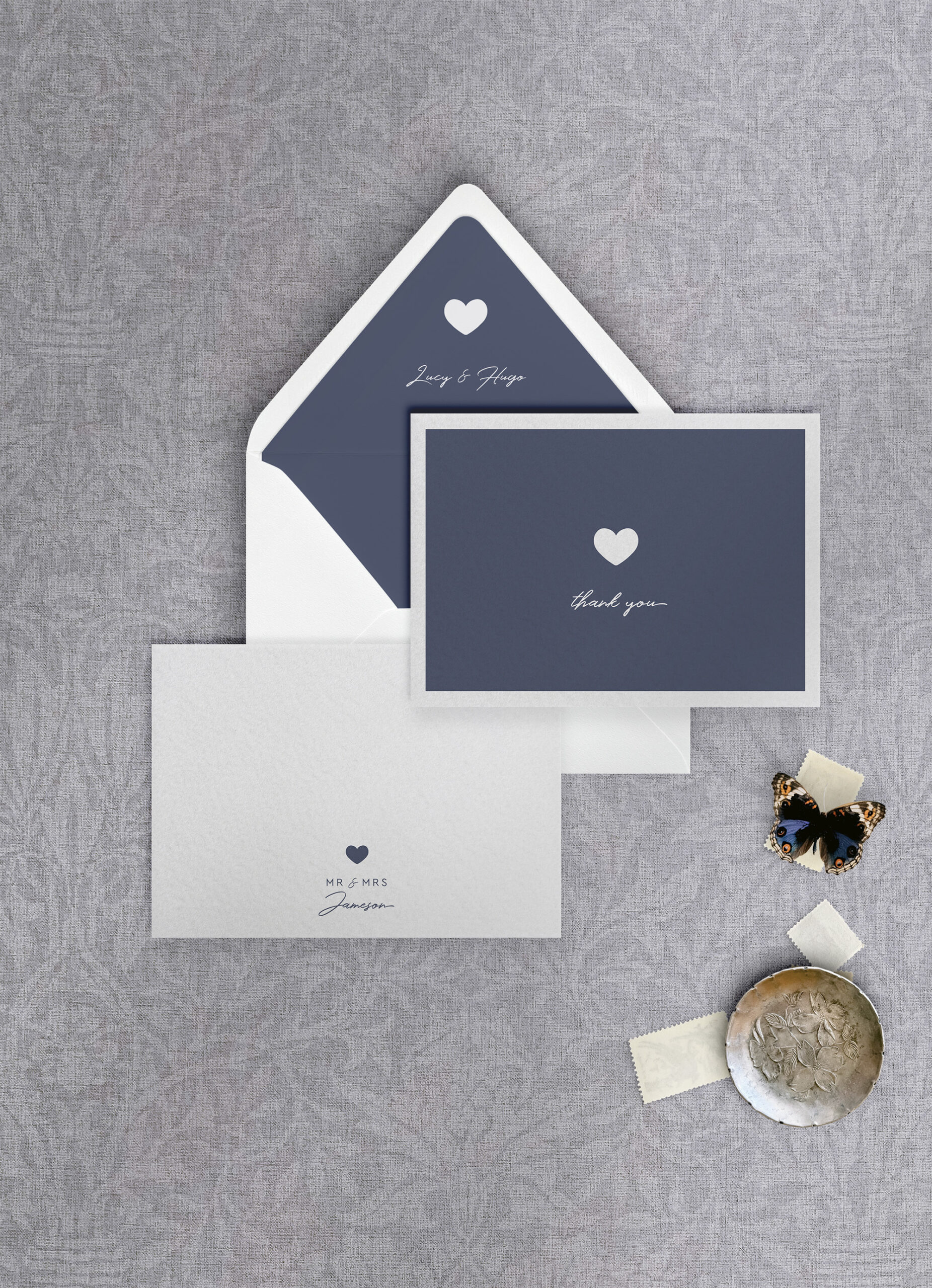 Modern Romance - Smart Blue - Thank You - Reverse